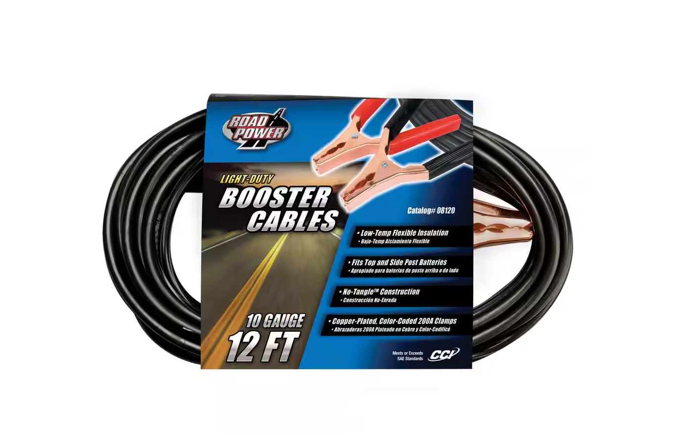 Light-Duty Booster Cables 12 FT Road Power